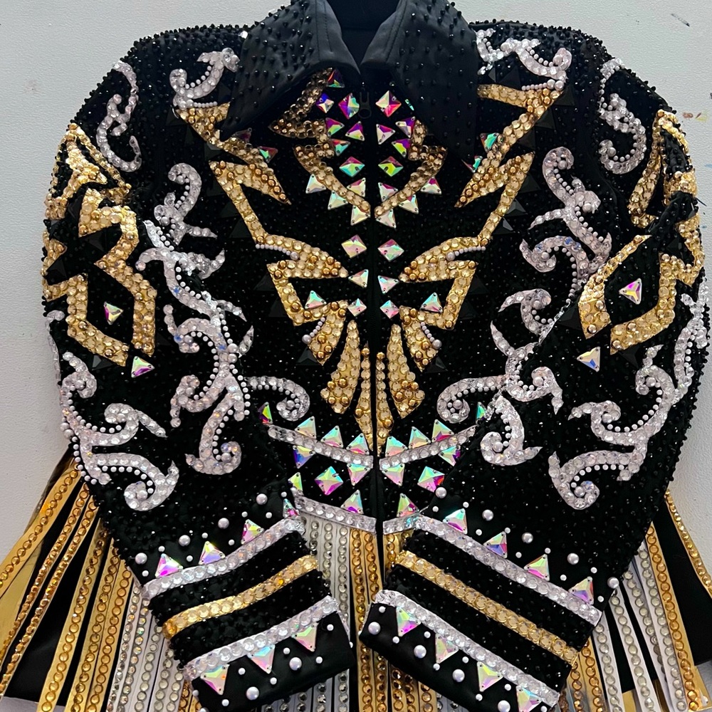 Black Horsemanship Trail Riding Show Jacket